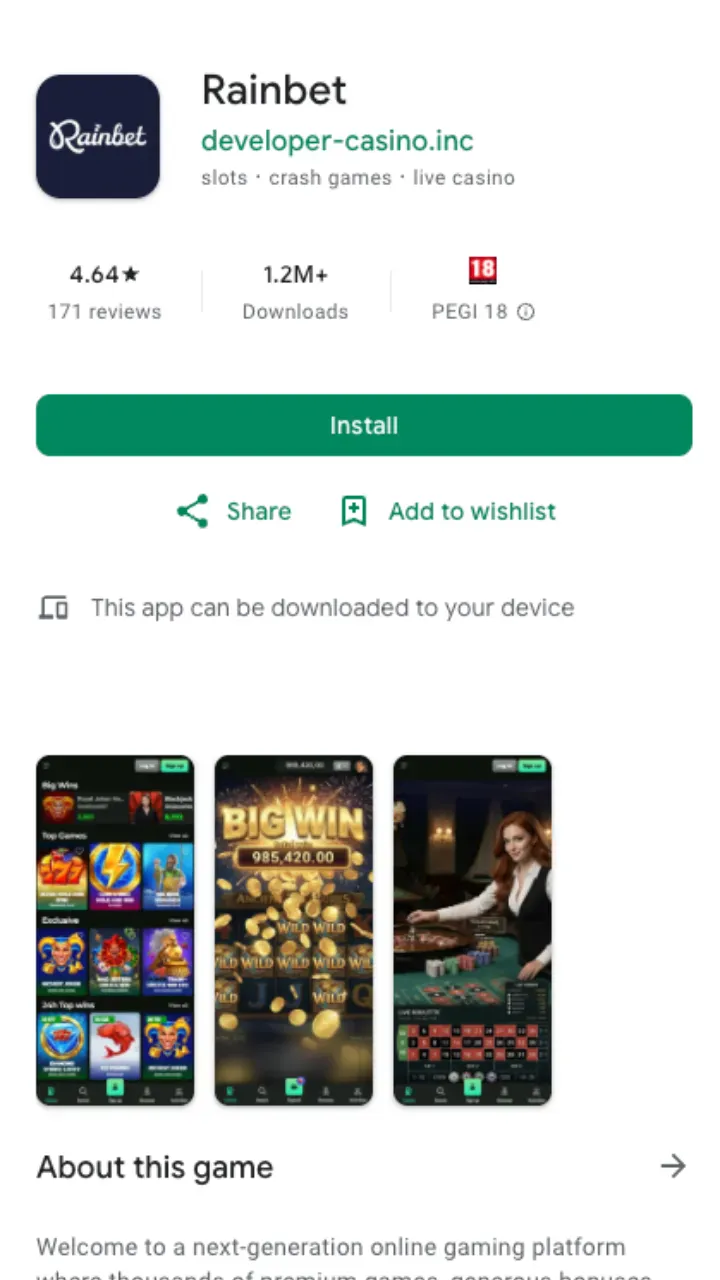 Rainbet app